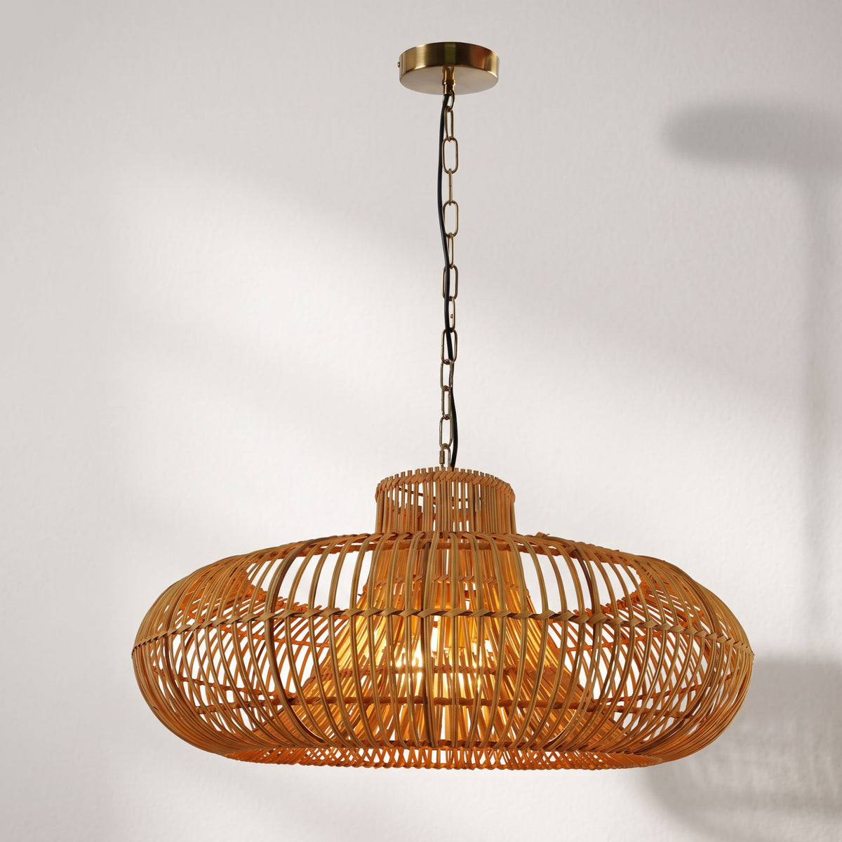 CALYPSO RATTAN PENDANT LIGHT TERRACOTTA