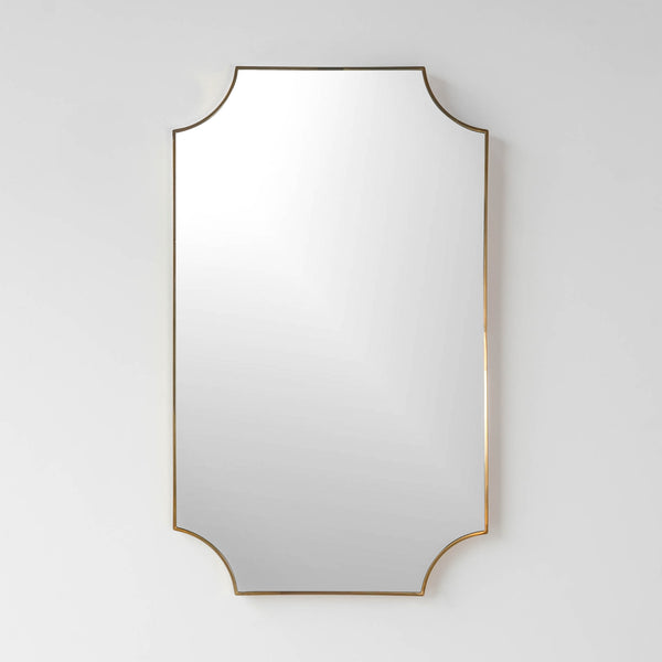 Gold Octagonal Metal Mirror, 24x40"