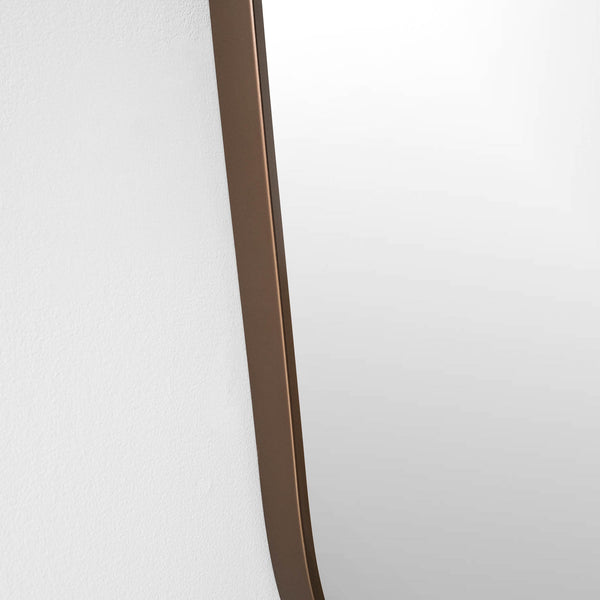 Luna Deep Brass Asymmetrical Mirror, 20x40"