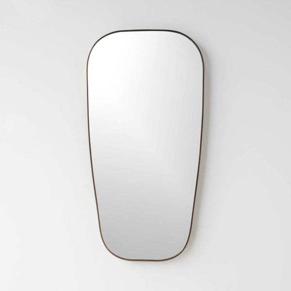 Luna Deep Brass Asymmetrical Mirror, 20x40"